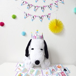 １歳の誕生日用、ガーランド+選び取りカードセット(カラフル) 