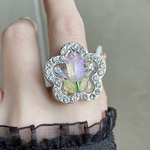 〜小さな花壇 "キラキラフラワー"リング