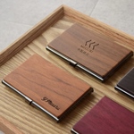銘木 名刺入れ カードケース 天然木 Card Case ステンレス