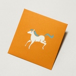 【切り絵のぽち袋】　うま（大サイズ）２枚入り　