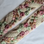 3cm幅 まんまる花柄刺繍リボン 細幅＊50cm単位【268】