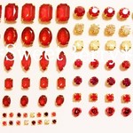 【レッド系】　ビジューセット 
