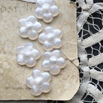 【2粒】20mm/ミストパール/フラワーカボション