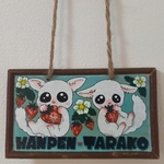 H.Tm様オーダー品　うちの子ネームプレートフクロモモンガの「HANPEN&TARAKO」