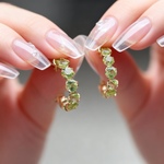 小さめ「ペリドット」花輪✨ピアス