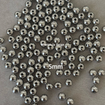 〔約200個〕ラウンドシルバーアクリルビーズ　5mm