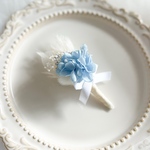 キッズ　ブートニア　~blue white~ 結婚式　入学式　卒業式　ブートニア　子供用 ウェディング　リングボーイ