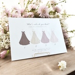 【ドレス全６種】A4サイズ【各20色】カラードレス当てクイズ　ドレス3色or4色　ウェルカムスペース　くすみカラー