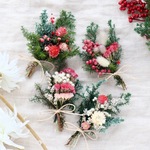 小さな森のミニブーケ＊グリーンのナチュラルドライフラワー花束