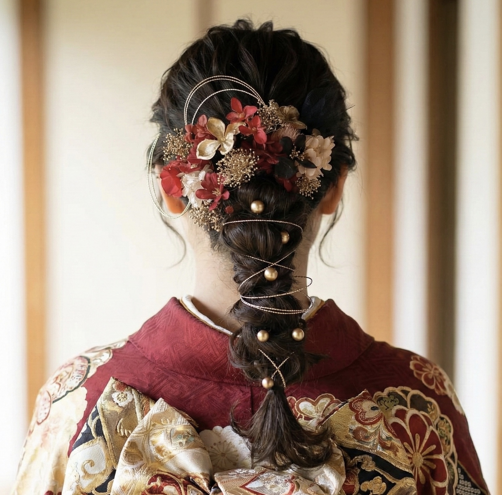 姫神ominaeshi  金箔プレゼン　髪飾り　成人式　振袖　卒業式　袴　結婚式　和装　着物　　金箔　水引
