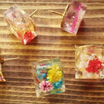 画鋲  お花×キューブ5個セット