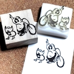 消しゴムハンコ☆仙厓義梵☆禅画☆指月布袋図☆しげつほていず