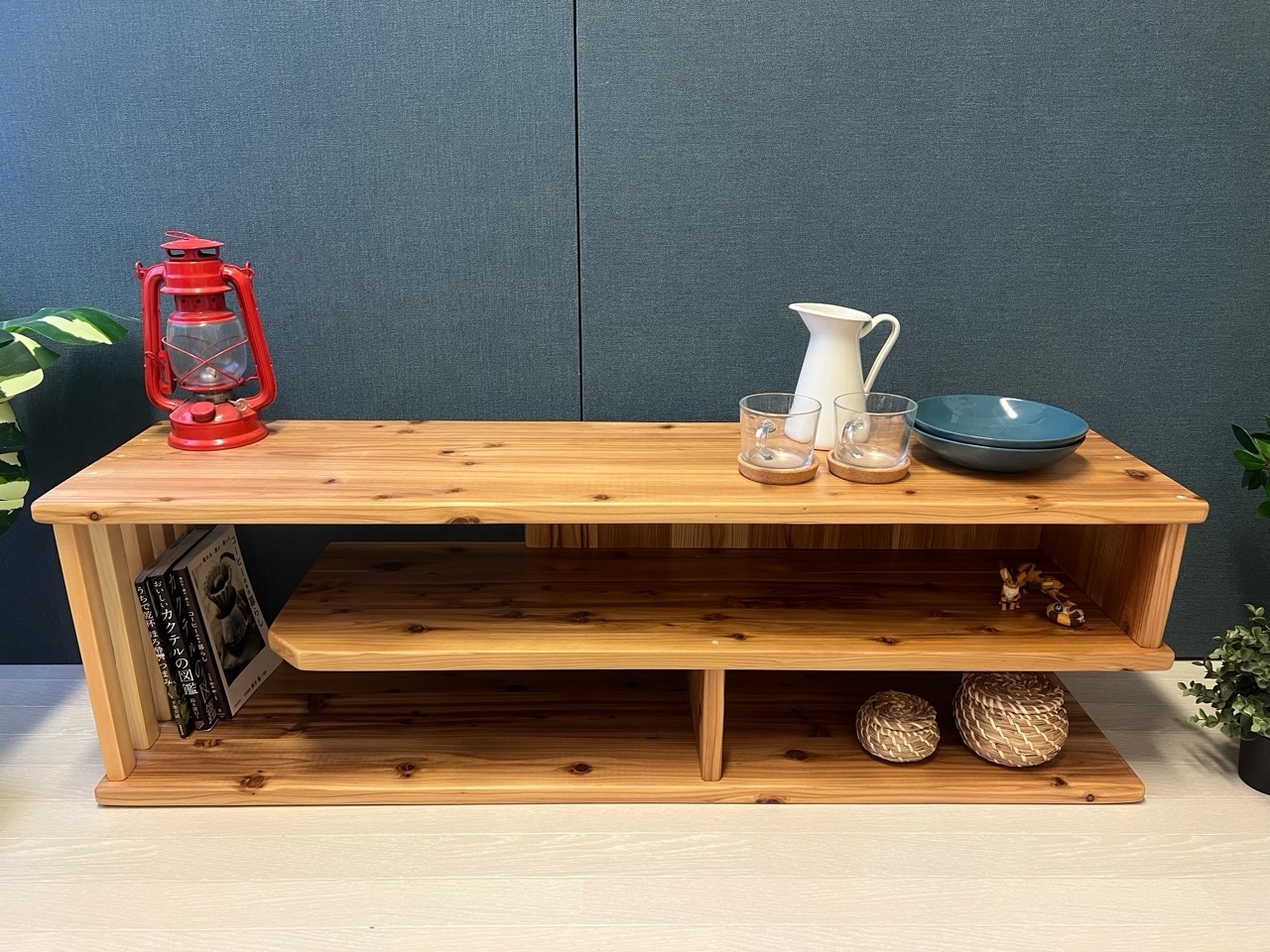 送料無料】 ローテーブル 長方形 120cm 70cm パイン こげ茶 アイアン