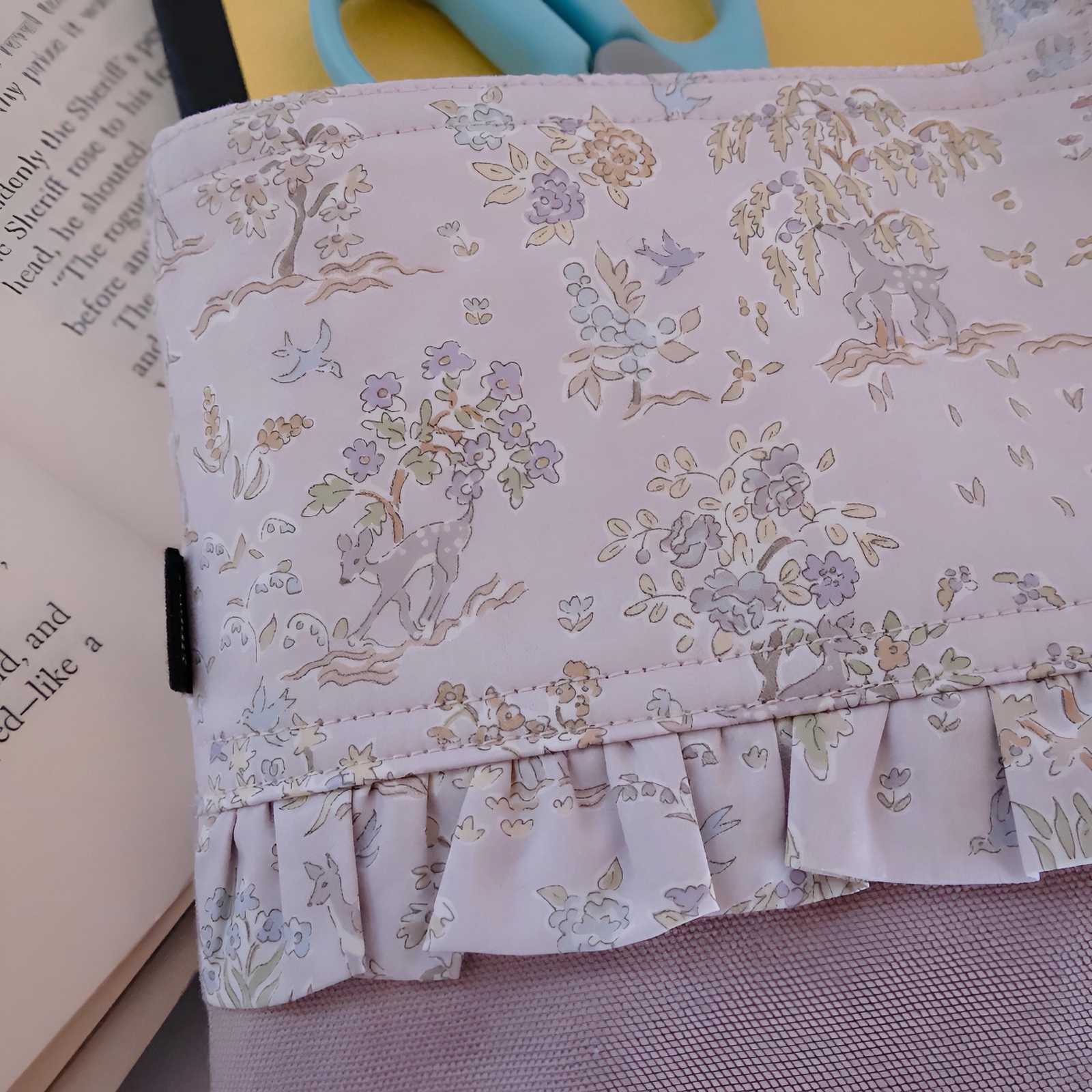 NEW!! 【リバティとリボン刺繍シリーズ・エッタ】レッスンバッグ