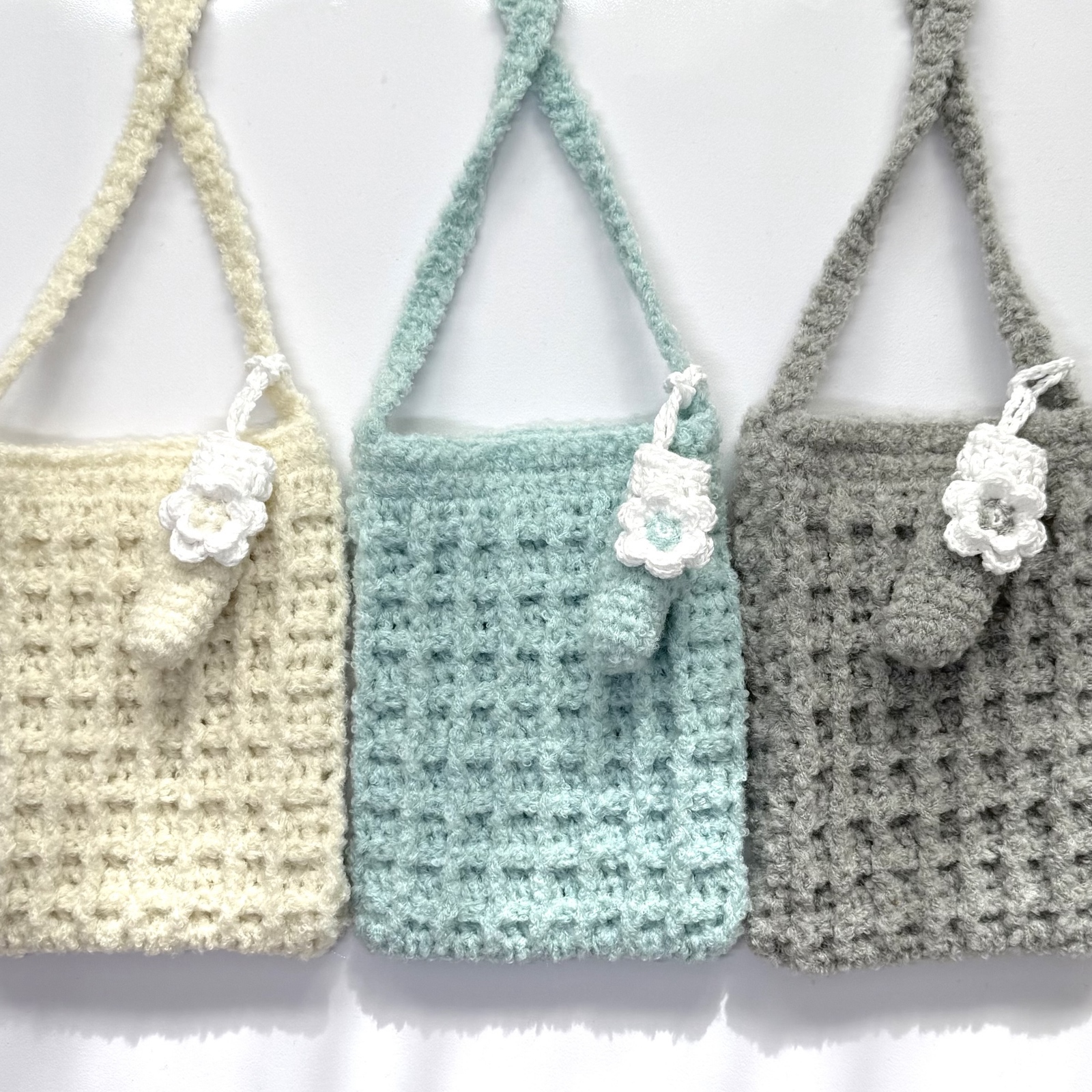 かぎ針編みのバンブーハンドルトートバッグ - ami-ami pocket | minne