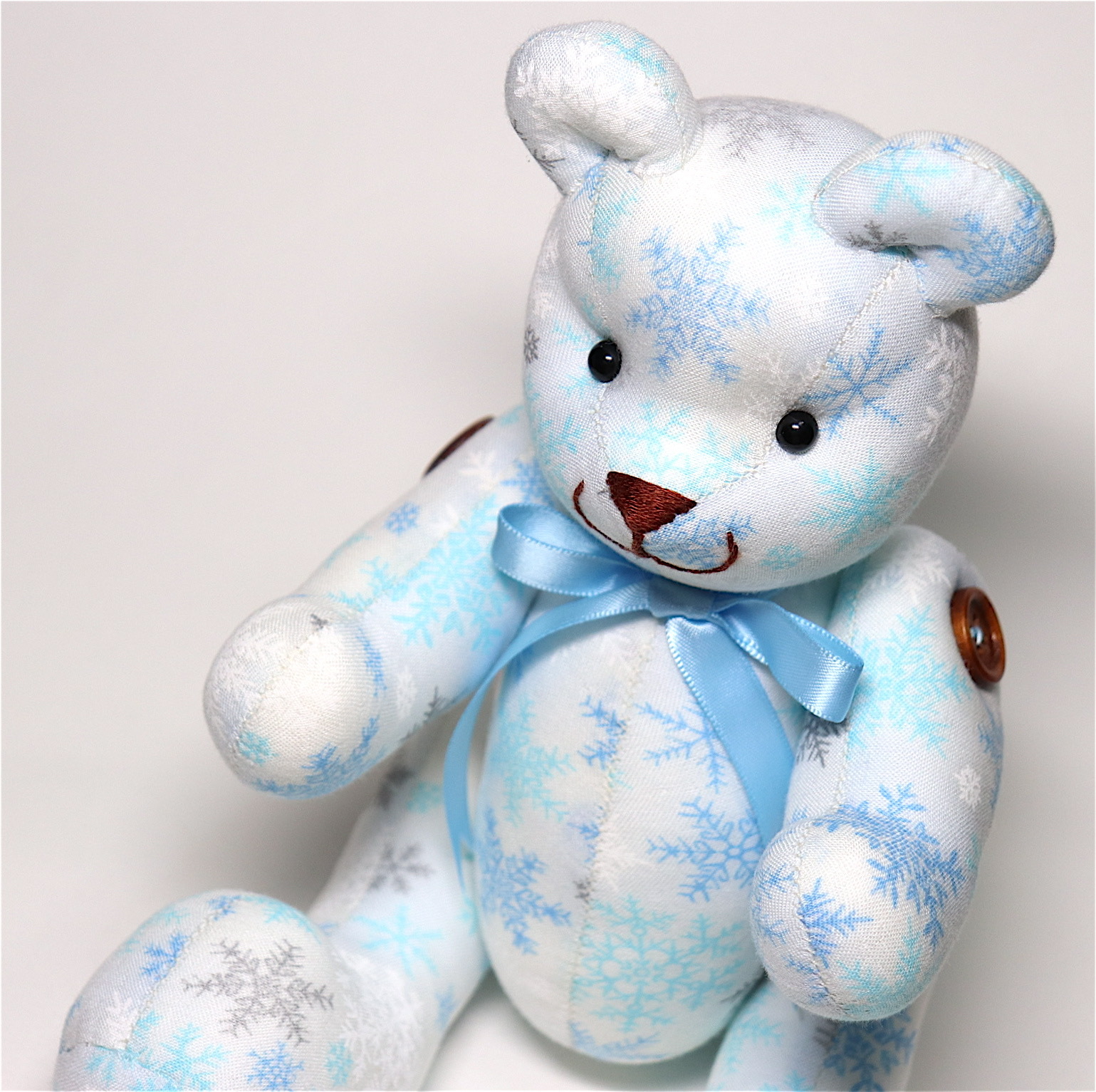 花柄バラ パープル テディベア くまぬいぐるみ - AMARANTH'S GALLERY