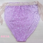 はなうたパンツ　レオパードラベンダーＭサイズレギュラー丈