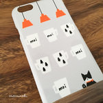 こんにちはとさようならのカフェ　猫とカフェの北欧スマホケース　iPhone/Xperia/Galaxy/ARROWS/AQUOS/Andorid