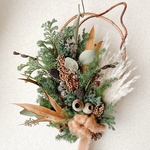 クリスマス　リース　ドライフラワー　針葉樹