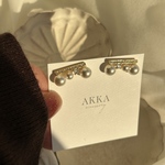 Scallop  square hoop earrings   スカラップ　スクエア　フープイヤリング ゴールド　フープピアス　シンプル　上品　樹脂ピアス　樹脂イヤリング　アレルギー ノンホールピアス