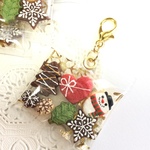 フェイクスイーツ*袋入り・クリスマスクッキー・チャーム*雪だるまさん・Christmas