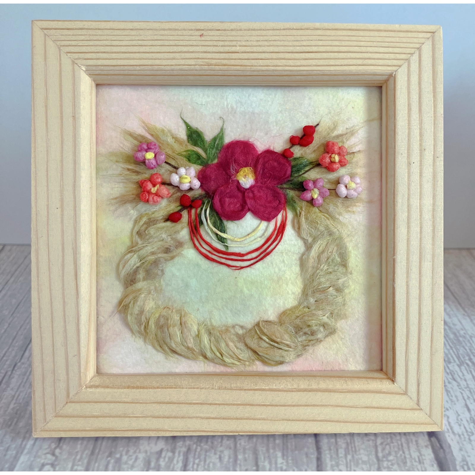 和紙ちぎり絵『枝垂れ桜』F6サイズ原画 和紙ちぎり絵『枝垂れ桜』F6サイズ原画 - 和紙ちぎり絵-彩紘工房