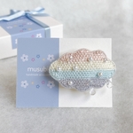 彩雲＊刺繍ブローチ
