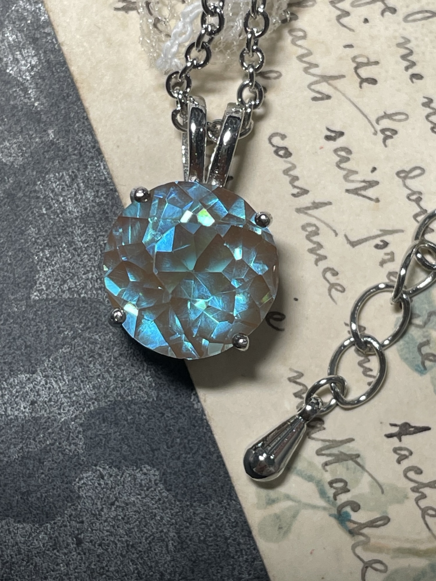 【saphirine】14㎜サフィリーンのネックレス saphirine】14㎜サフィリーンのネックレス 西ドイツ製！ヴィンテージ