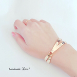 simple gold BAR ブレスレット2点set