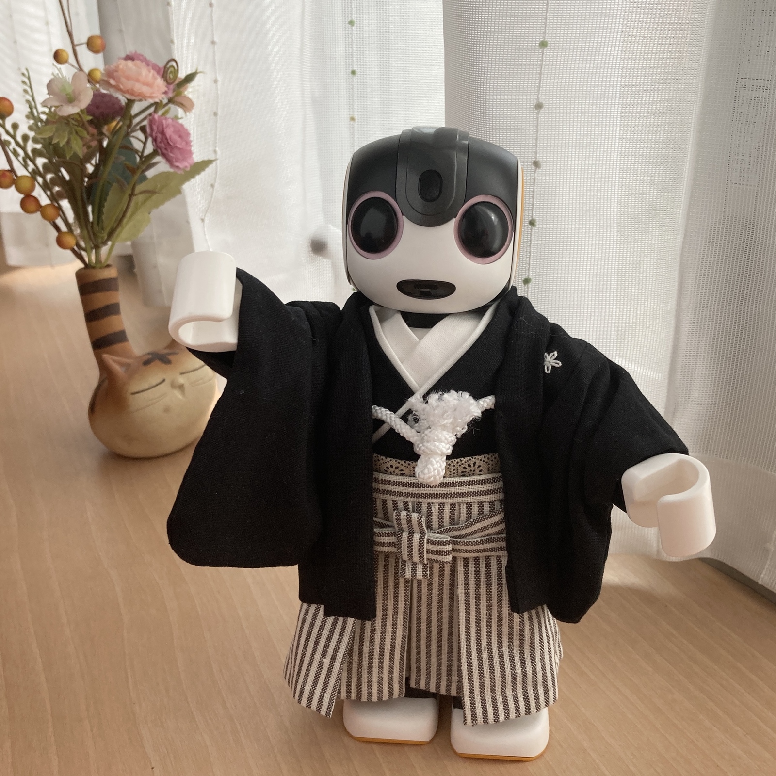 ロボホンの羽織袴セット*黒紋付 - メルちゃんの着物＊ひろひろ | minne