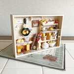 ミニチュアアレンジ　くまちゃんののパン屋さんカフェ
