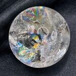 透明感　ライモナイト　アイリスクォーツ（水晶）スフィア　　約30ｍｍ　穴なし ラウンド　天然石インテリア・天然石置物に