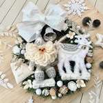 君がいるから＊* クリスマスリース* クリスマス飾り　クリスマスドア飾り　サンタクロース　トナカイ　クリスマスプレゼント＊*