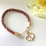 ハロウィンカラー✳︎三つ編みブレスレット