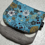 ちょっと大きめハーフガーゼハンカチ　花柄