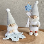 雪の結晶のマットとステッキのセット