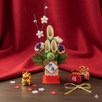 迎春ミニ門松飾り🎍亀さま🐢（ペーパークイリング、クイリング）