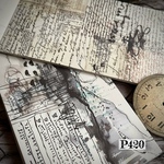送料無料【P420コラージュ素材】海外紙モノ ジャンクジャーナル　デザインペーパー　ヴィンテージ  レトロ