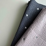ヌビ生地：7mmハート　ウインターカラー紺【135cm ×45cm】★