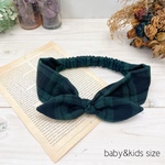 baby&kids✽ブラックウォッチのヘアバンド✽