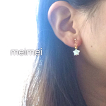 ちょこんとシェルスターピアス*イヤリング*樹脂ノンホールピアス*