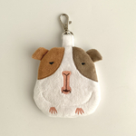 ☆ご予約作品☆『いたってマジメなモルモットのナスカン付きふわミニポーチ』