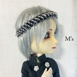 テヤンサイズ｜ビーズヘアバンド・黒