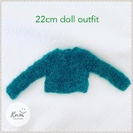 モヘアニット viridian green   22cmドールアウトフィット 22cmドール服