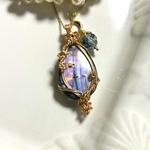 マルチカラーラブラドライト宇宙の夕焼けネックレス