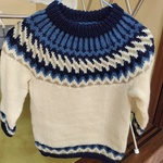 Hecho a mano kinoco 様専用　キッズロピセーター120㌢　～藍染、模様編みあり～