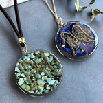 天使の欠片 - Lapis & Turquoise - 天然石 ラピスラズリ ターコイズ トルコ石 12月  羽根 翼 羽 お守り