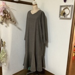 ウール　ツィード　　ペプラムワンピース💕