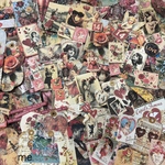 紙モノ詰め合わせ80piece バレンタイン　コラージュ　ラッピング　ジャンクジャーナル　インテリア