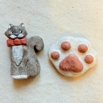 オーダー様専用（peach様専用）陶土ブローチ・キャットセット